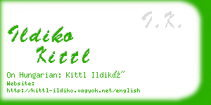 ildiko kittl business card